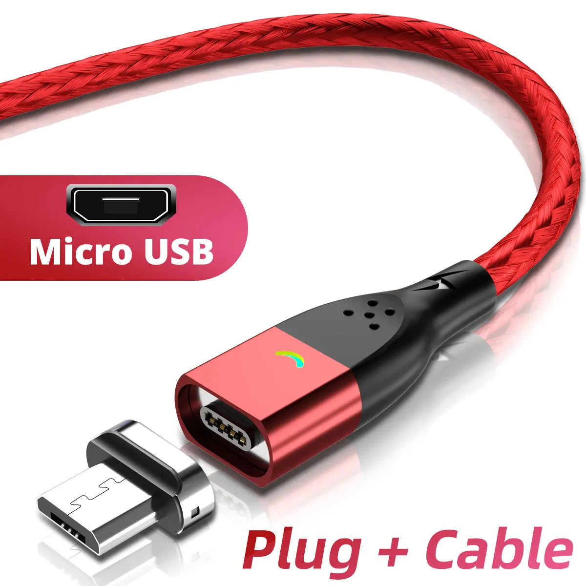 FONKEN Magnetic Cable Type C Magnetic Charge Cable Micro USB Magnet Charger