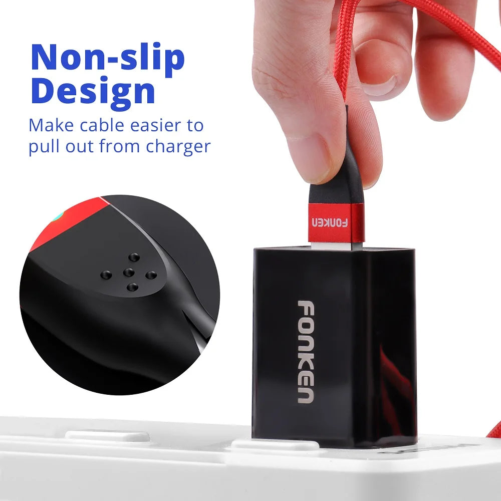 FONKEN Magnetic Cable Type C Magnetic Charge Cable Micro USB Magnet Charger