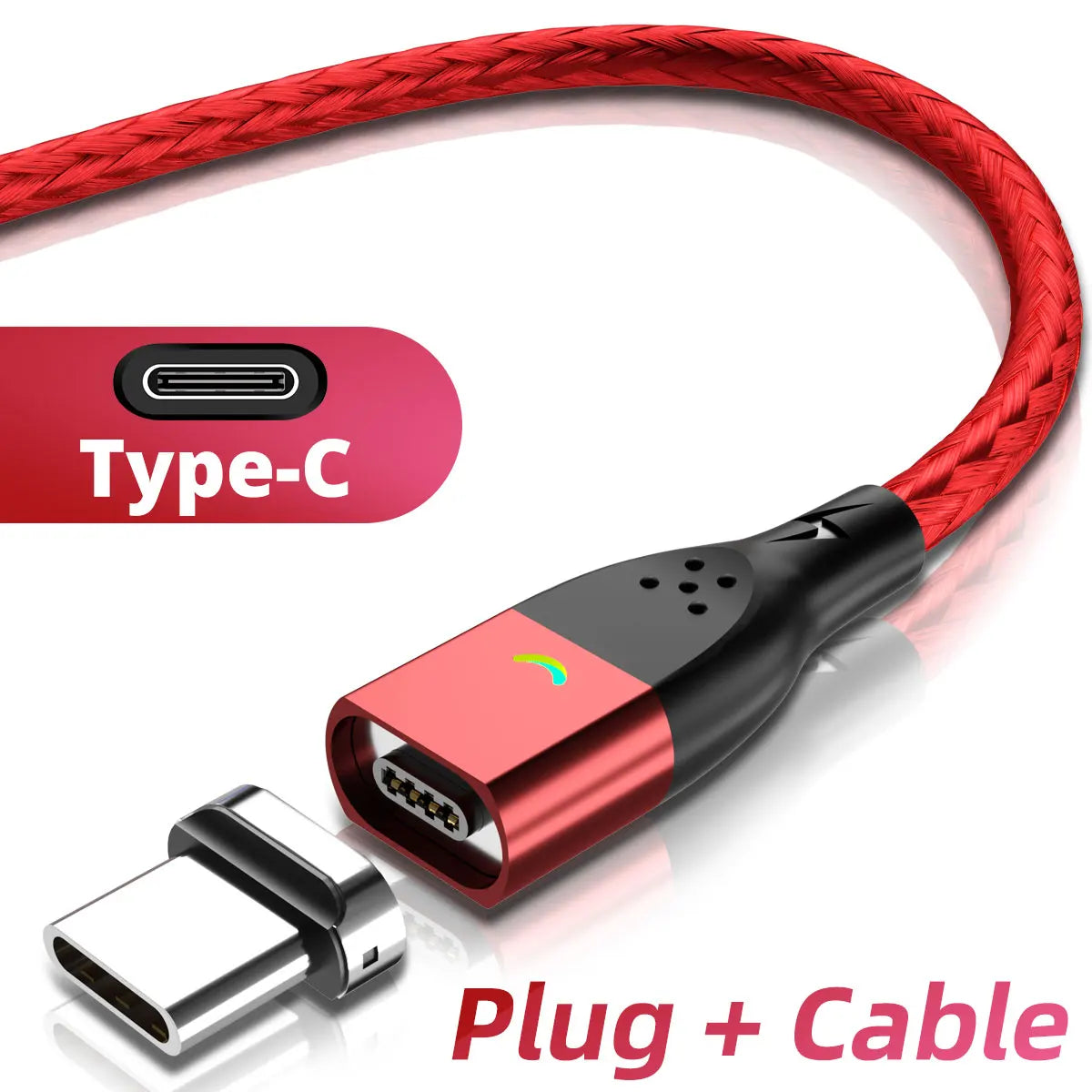 FONKEN Magnetic Cable Type C Magnetic Charge Cable Micro USB Magnet Charger