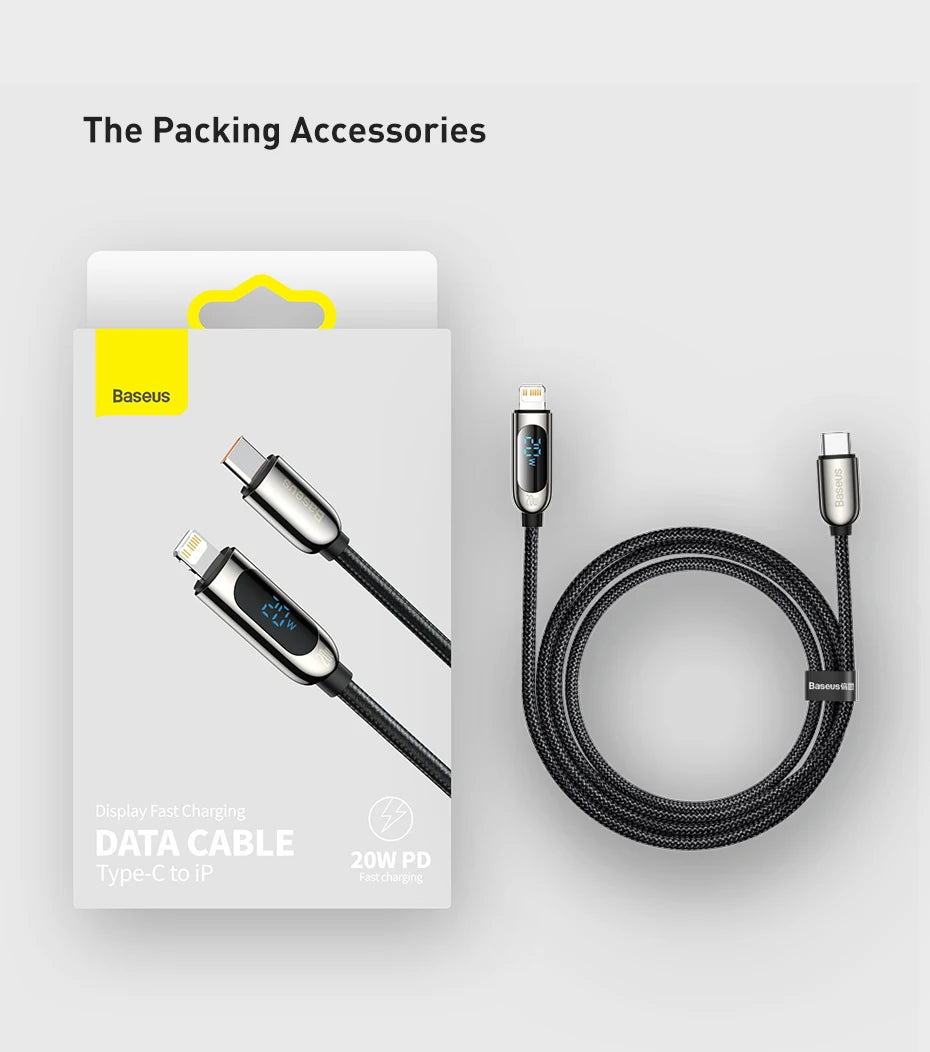 Baseus 20W PD USB C Cable Fast Charging Cable for iPhone 14 13 12