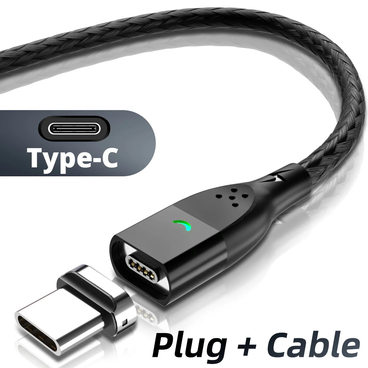 FONKEN Magnetic Cable Type C Magnetic Charge Cable Micro USB Magnet Charger