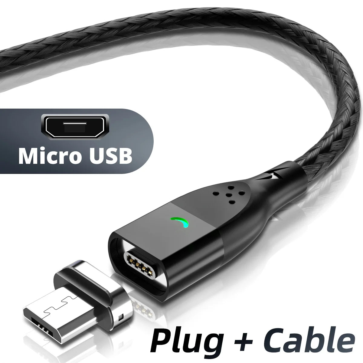 FONKEN Magnetic Cable Type C Magnetic Charge Cable Micro USB Magnet Charger