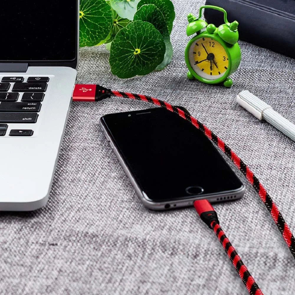 Nylon Braided Wire Charger Cable Micro USB Cable Date Sync 2A Fast Charging