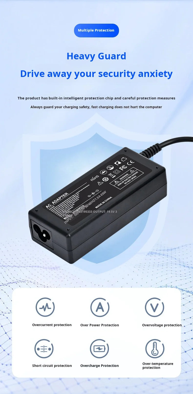 19.5V 3.33A 65W 4.5*3.0mm Adapter Laptop Charger For HP Envy17-j010us