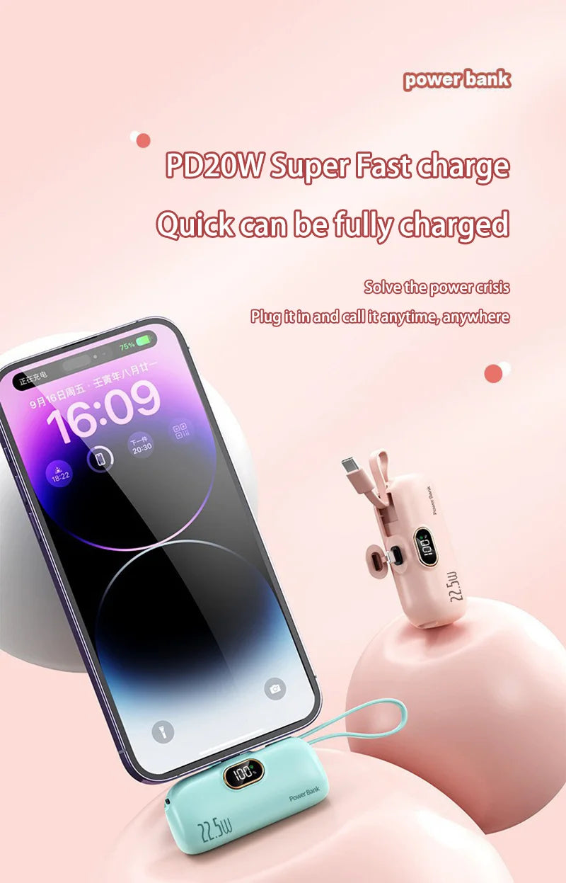 Mini Convenient Mobile Power Bank 30000mah Portable Fast Charging