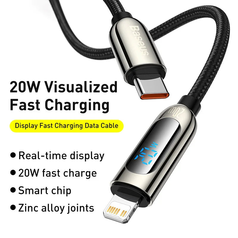 Baseus 20W PD USB C Cable Fast Charging Cable for iPhone 14 13 12