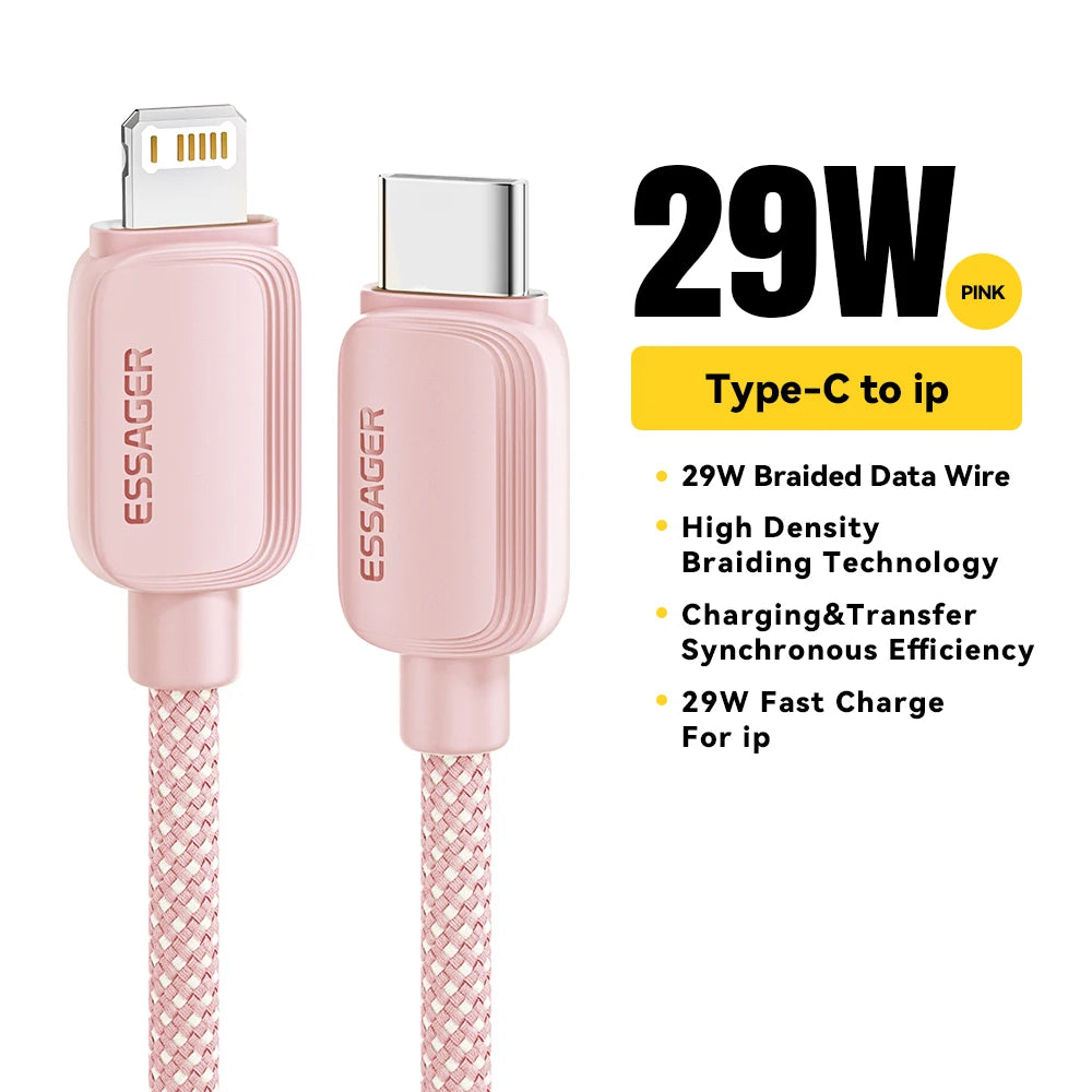 Essager USB Type C Cable For iPhone 14 13 12 11 Pro Max XS PD 20W Fast Charger