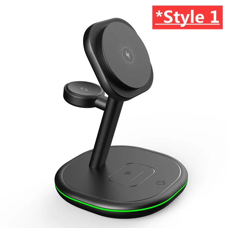 3 In 1 Magnetic Wireless Charger Stand For Magsafe iPhone 16 15 14 13 Pro Max