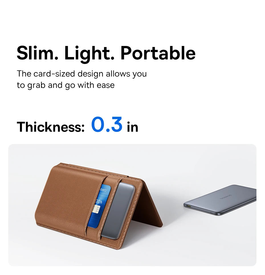 Baseus 5000mAh Magnetic Power Bank 15W Wireless 20W Wired Charging Thin