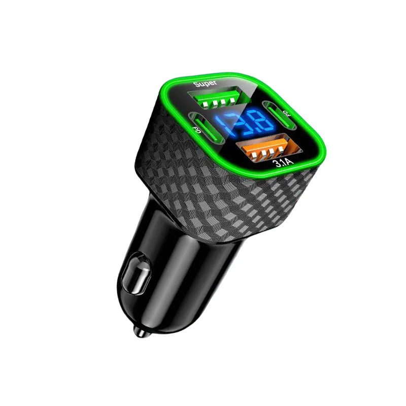 Xiaomi USB C Car Phone Charger Dual PD 4 in 1 with Voltage Display Super Fast