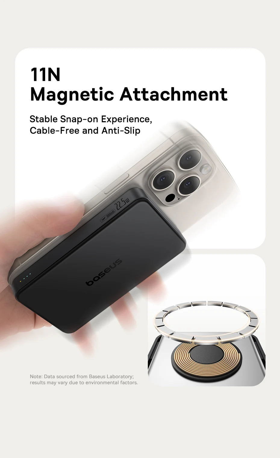 Baseus Qi2 Magnetic Power Bank 10000mah 15W Wireless Charging 22.5W