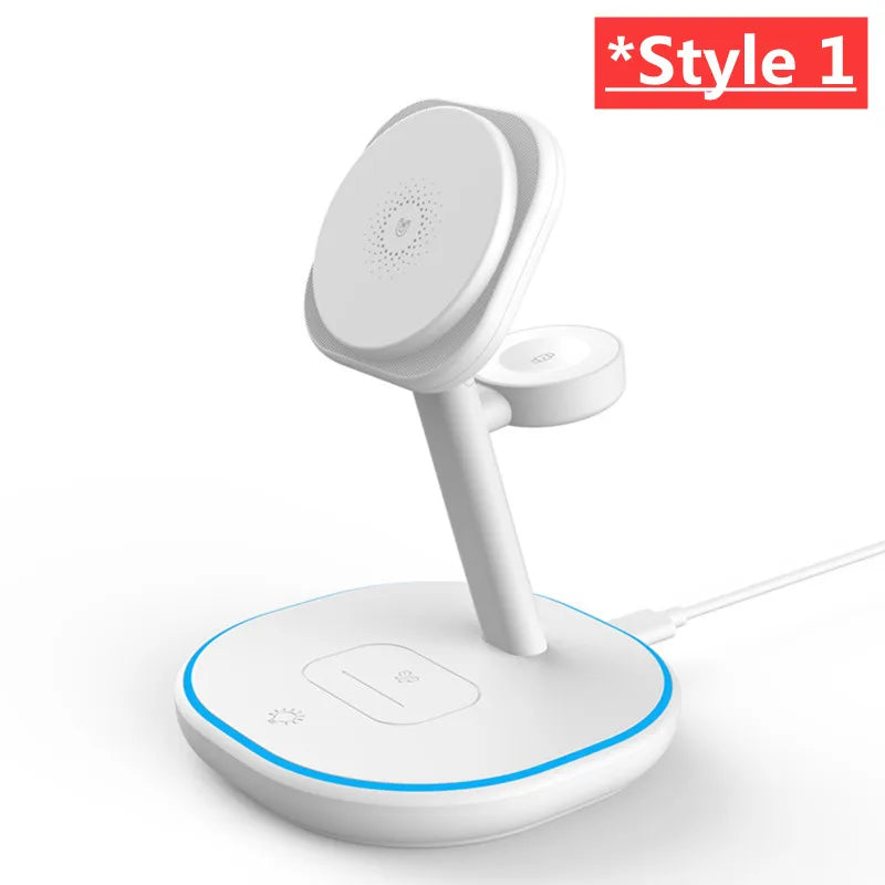 3 In 1 Magnetic Wireless Charger Stand For Magsafe iPhone 16 15 14 13 Pro Max