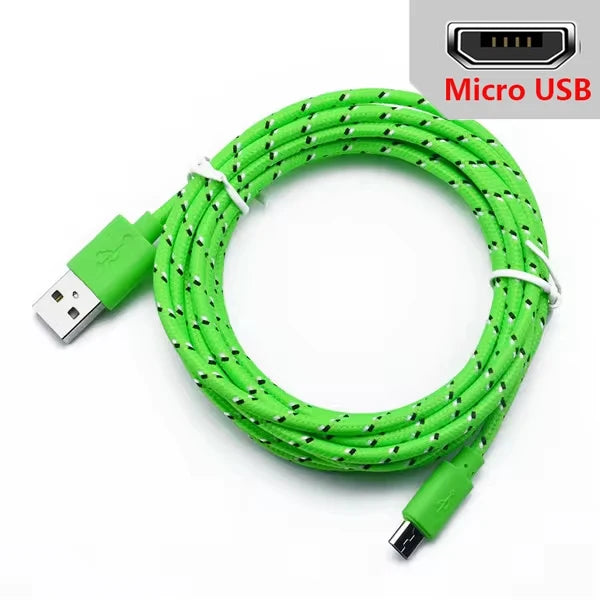 2.4A Micro USB Cable 0.5m/1m/2m/3m Data Sync USB Charge Cable For Samsung