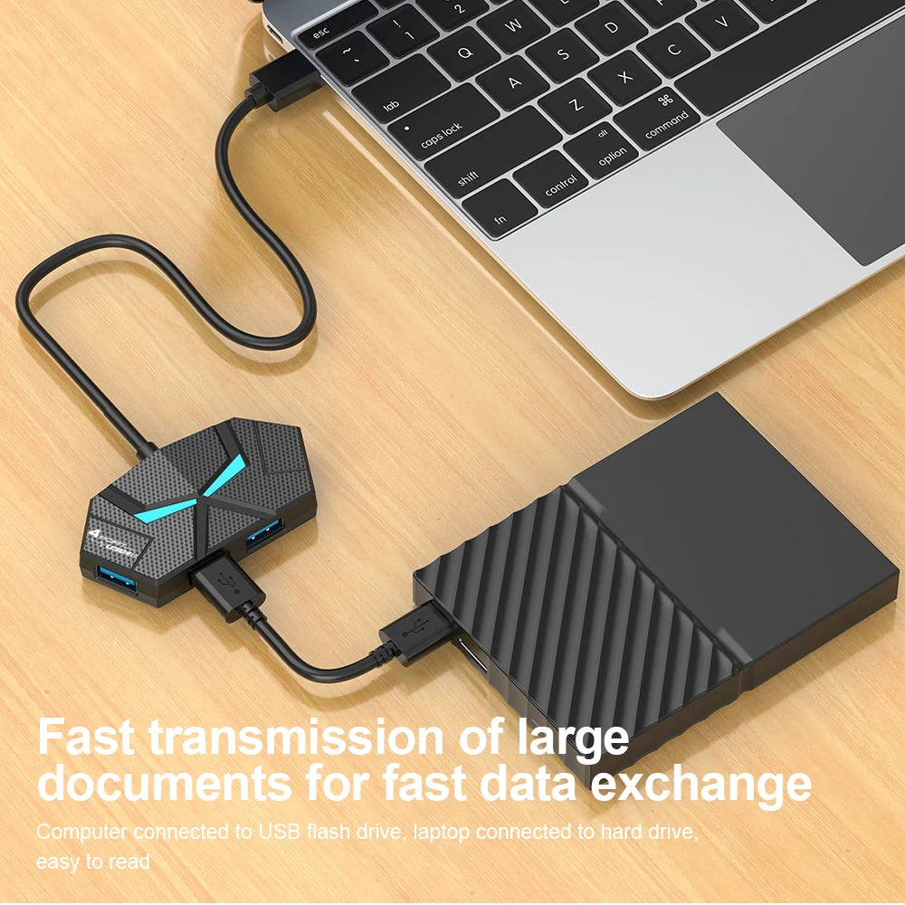 7 Ports USB 3.0 HUB USB Docking Station USB Splitter Adapter 5Gbps High Speed