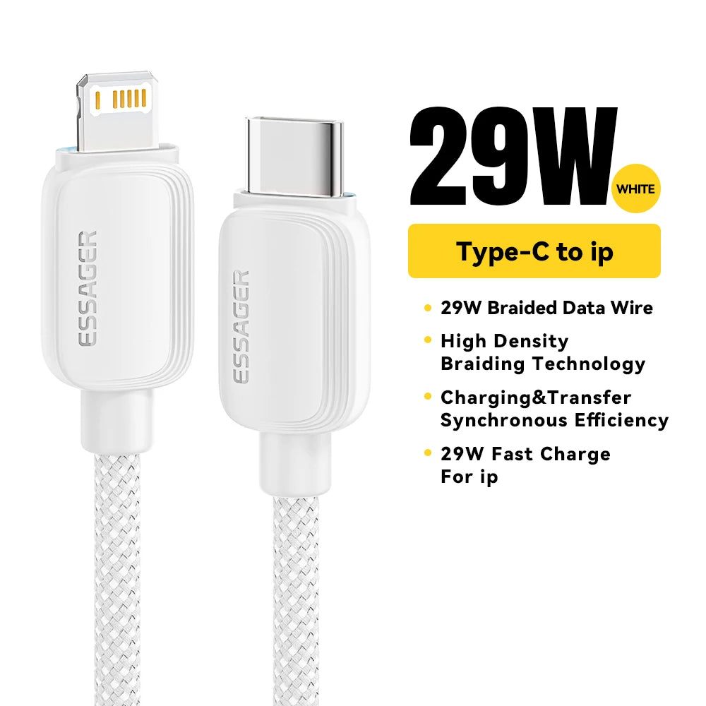 Essager USB Type C Cable For iPhone 14 13 12 11 Pro Max XS PD 20W Fast Charger
