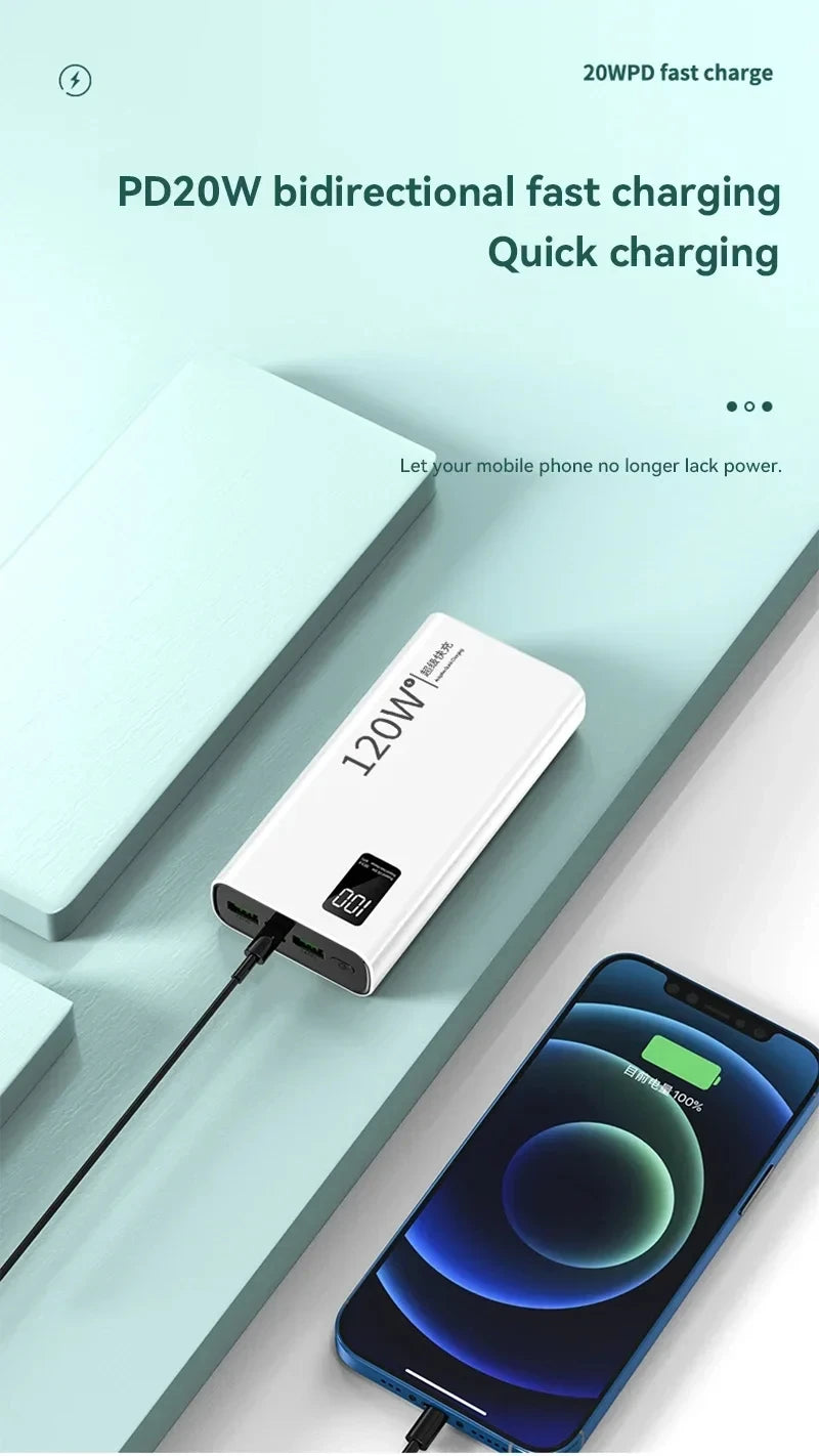 XIAOMI 120W Power Bank 50000mAh High Capacity Fast Charging Powerbank