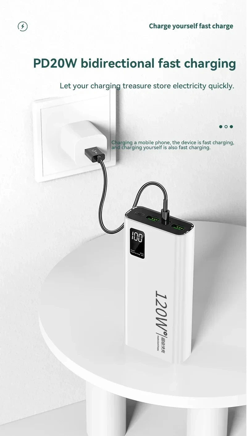 XIAOMI 120W Power Bank 50000mAh High Capacity Fast Charging Powerbank