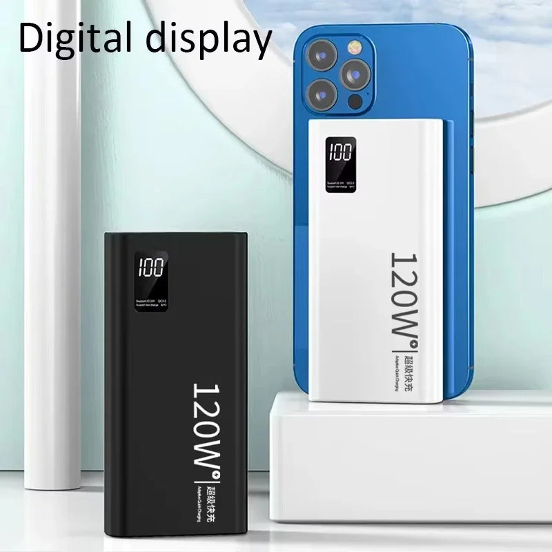 120W High Capacity Power Bank 500000mAh Fast Charger Portable Battery