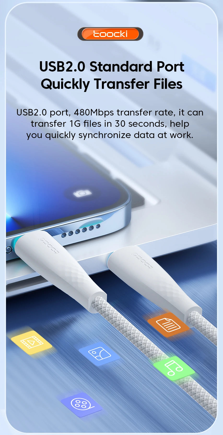 Toocki 2pcs USB C to Lightning Cable PD 20W For iPhone 14 13 12 11 pro max X XR
