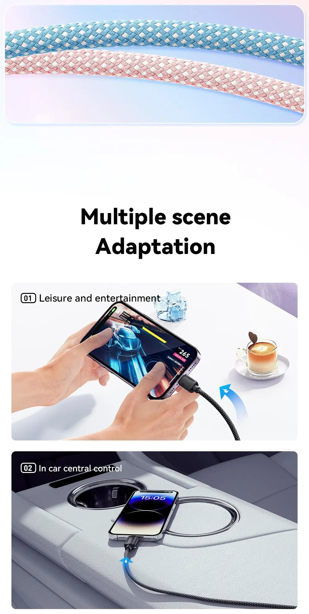 Essager USB Type C Cable For iPhone 14 13 12 11 Pro Max XS PD 20W Fast Charger