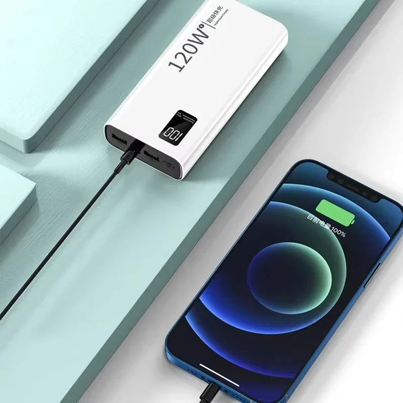 120W High Capacity Power Bank 500000mAh Fast Charger Portable Battery