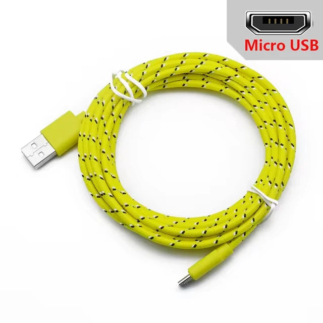 2.4A Micro USB Cable 0.5m/1m/2m/3m Data Sync USB Charge Cable For Samsung