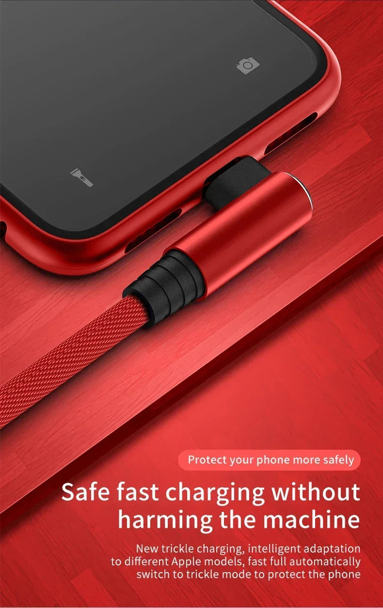 90 Degrees Elbow Line Fast Charging Type C Quick Charge USB C Cable for Gamer