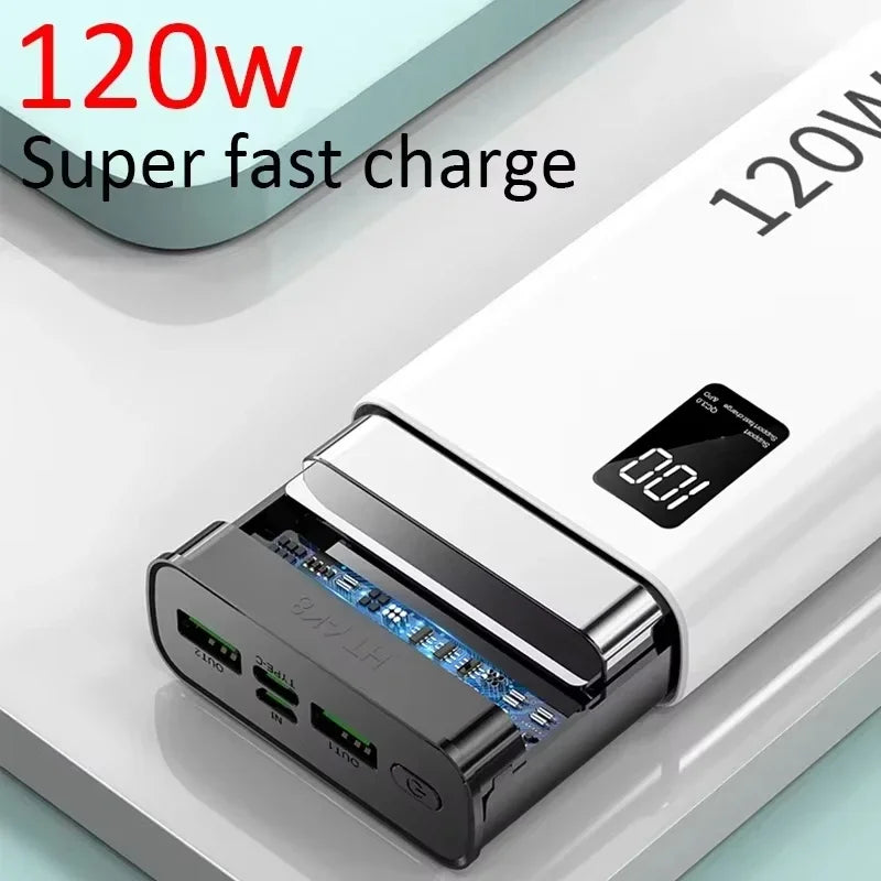 120W High Capacity Power Bank 500000mAh Fast Charger Portable Battery