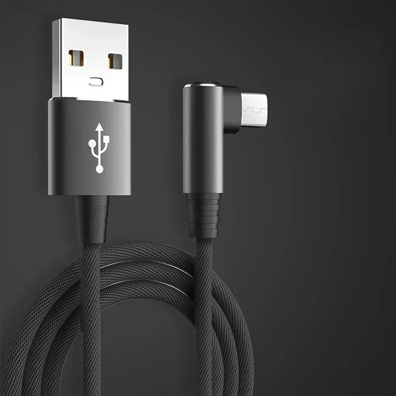 90 Degrees Elbow Line Fast Charging Type C Quick Charge USB C Cable for Gamer