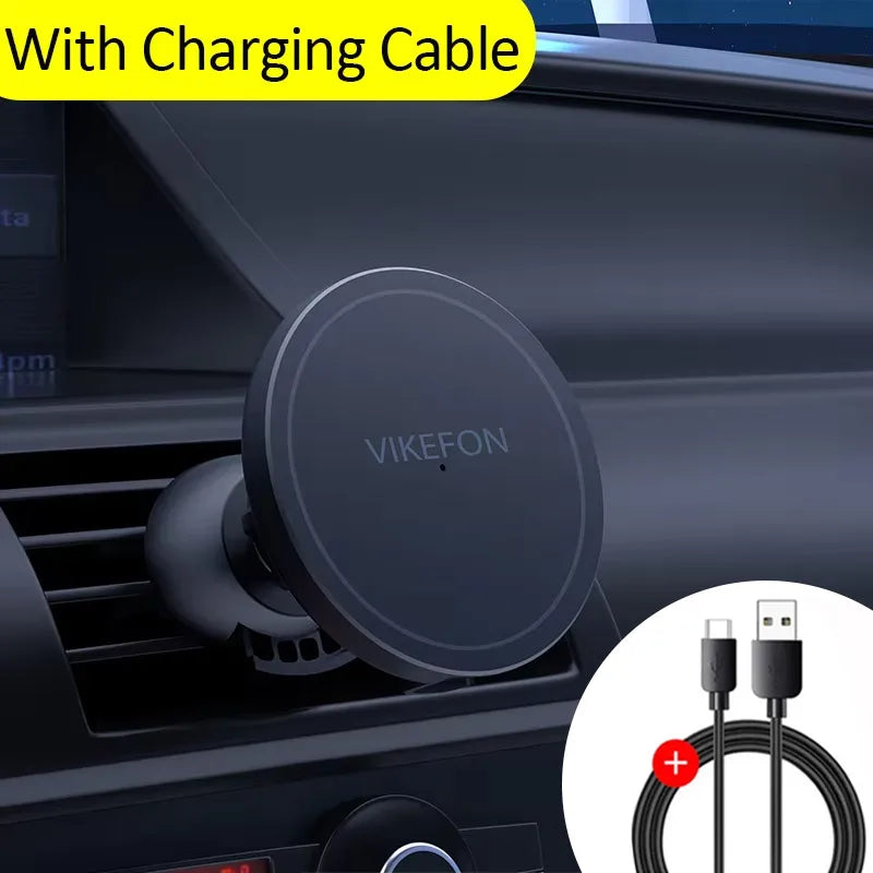 VIKEFON 30W Magnetic Car Wireless Charger For iPhone 12 13 14 15 pro max