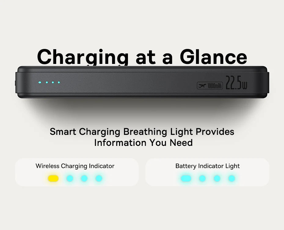Baseus Qi2 Magnetic Power Bank 10000mah 15W Wireless Charging 22.5W