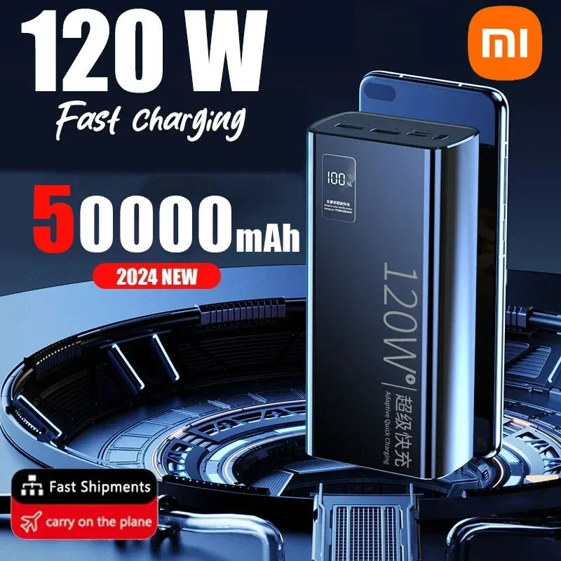 XIAOMI 120W Power Bank 50000mAh High Capacity Fast Charging Powerbank