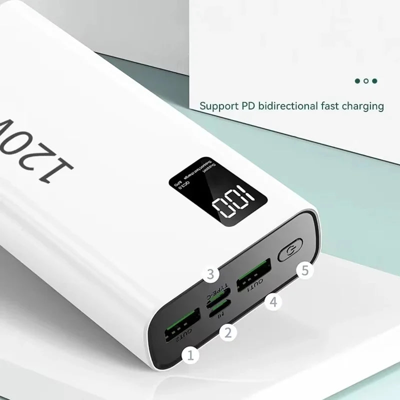 120W High Capacity Power Bank 500000mAh Fast Charger Portable Battery