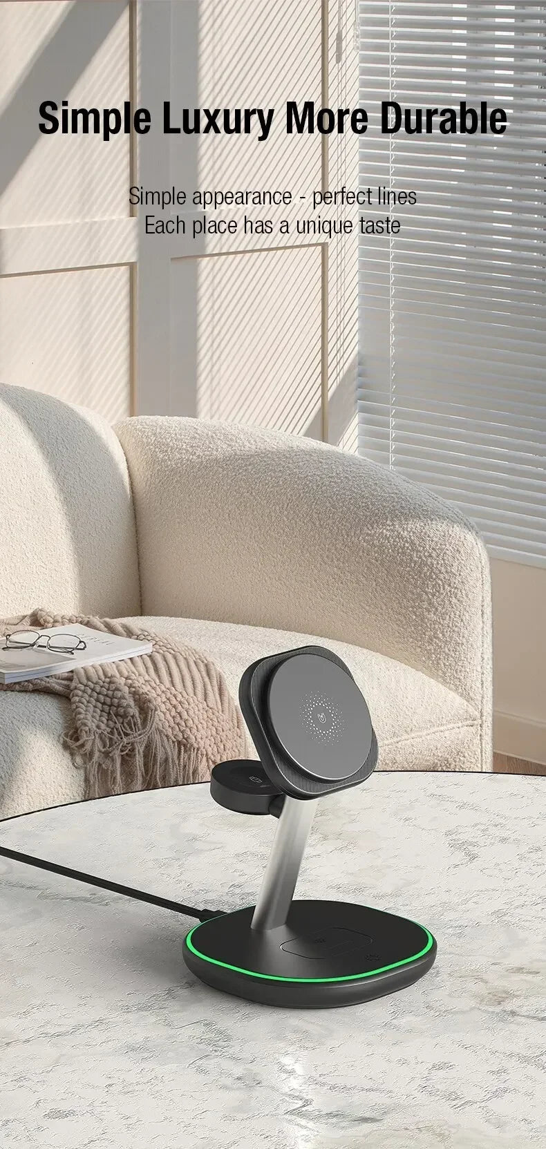 3 In 1 Magnetic Wireless Charger Stand For Magsafe iPhone 16 15 14 13 Pro Max