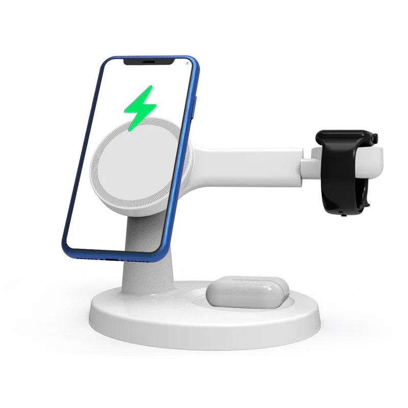 3 In 1 Magnetic Wireless Charger Stand For Magsafe iPhone 16 15 14 13 Pro Max