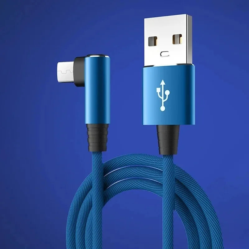 90 Degrees Elbow Line Fast Charging Type C Quick Charge USB C Cable for Gamer