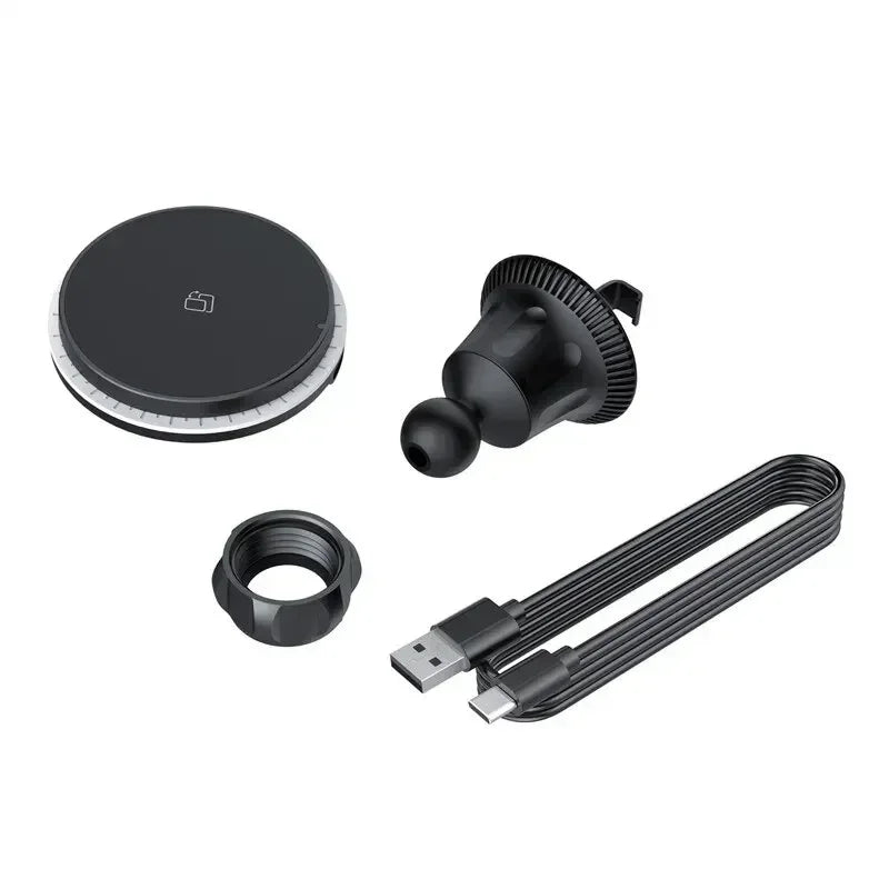 30W Magnetic Car Wireless Chargers RGB LED Light For iPhone 12 13 14 15 Pro Max
