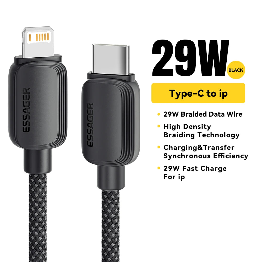 Essager USB Type C Cable For iPhone 14 13 12 11 Pro Max XS PD 20W Fast Charger
