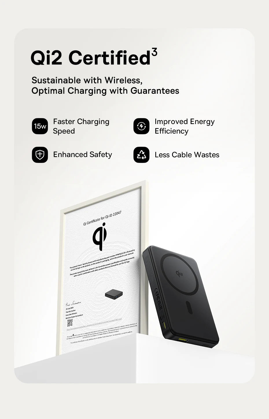 Baseus Qi2 Magnetic Power Bank 10000mah 15W Wireless Charging 22.5W
