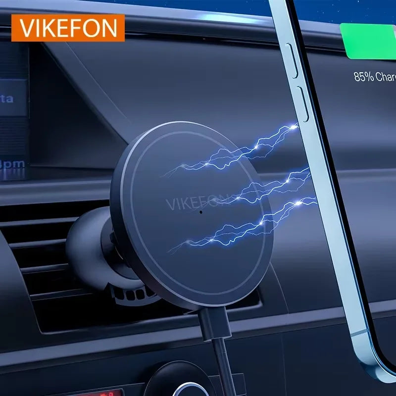 VIKEFON 30W Magnetic Car Wireless Charger For iPhone 12 13 14 15 pro max