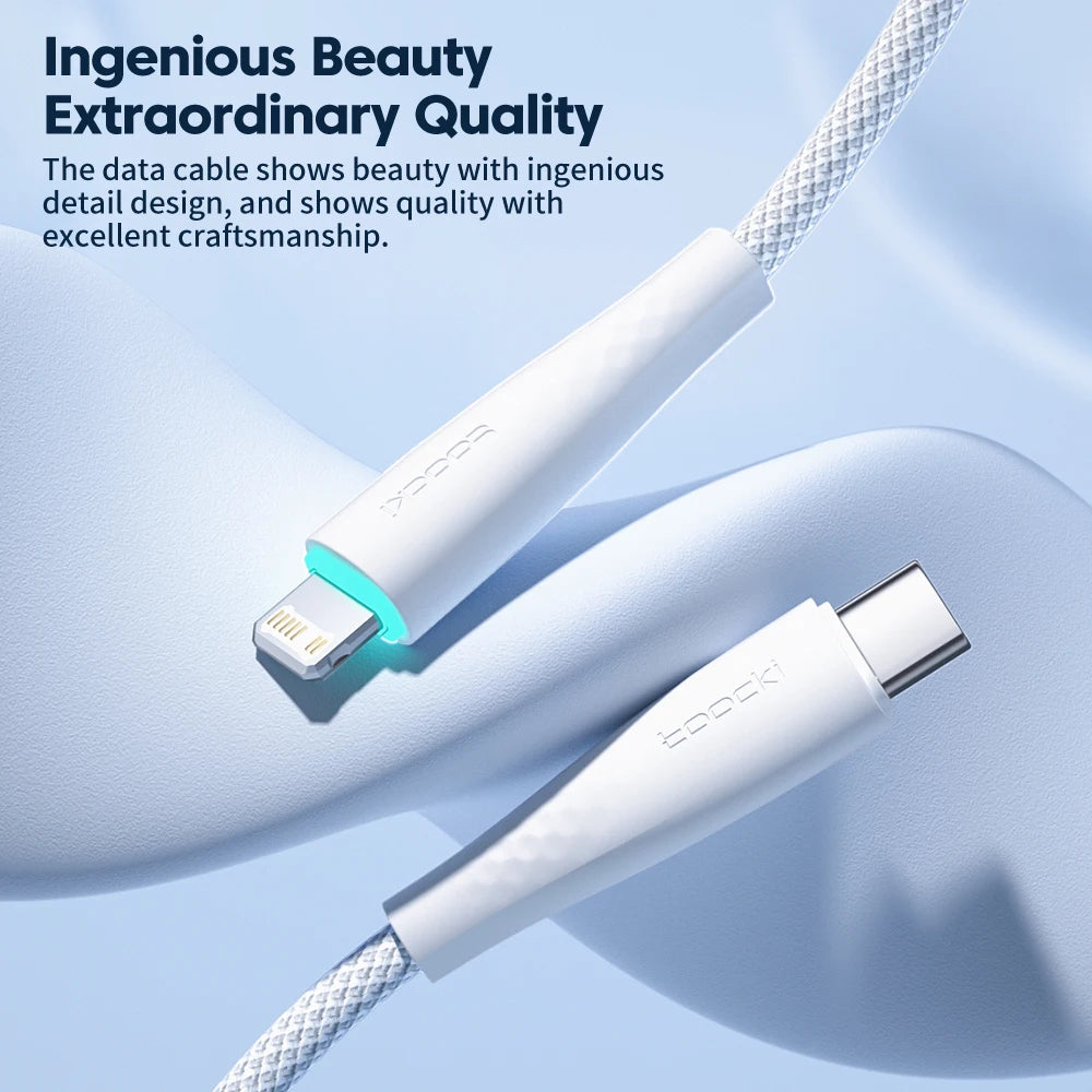 Toocki 2pcs USB C to Lightning Cable PD 20W For iPhone 14 13 12 11 pro max X XR