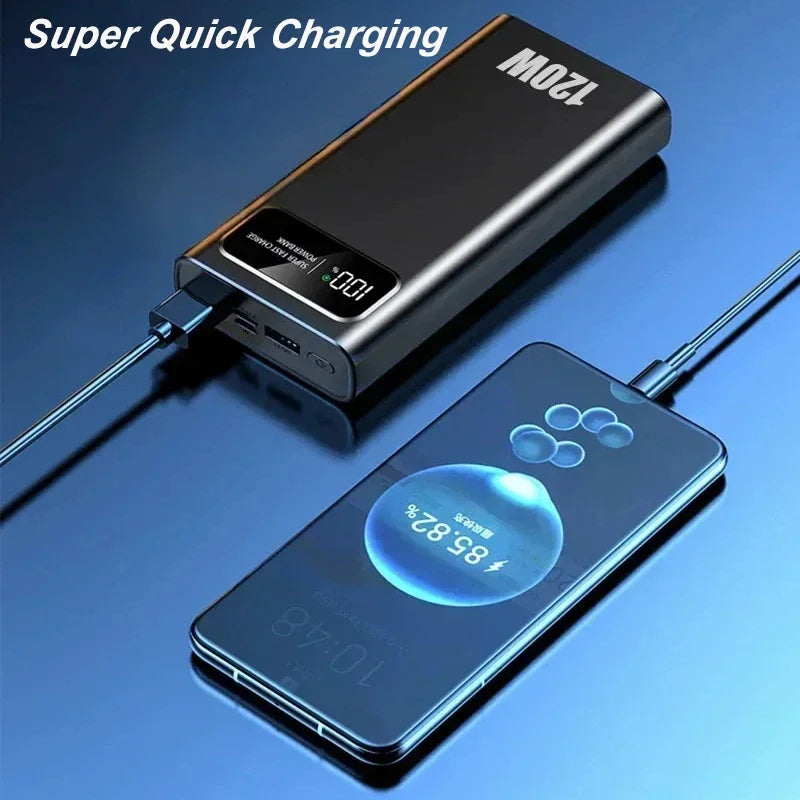 200000mAh 120W Power Bank Fast Charging Portable Ultralarge Capacity