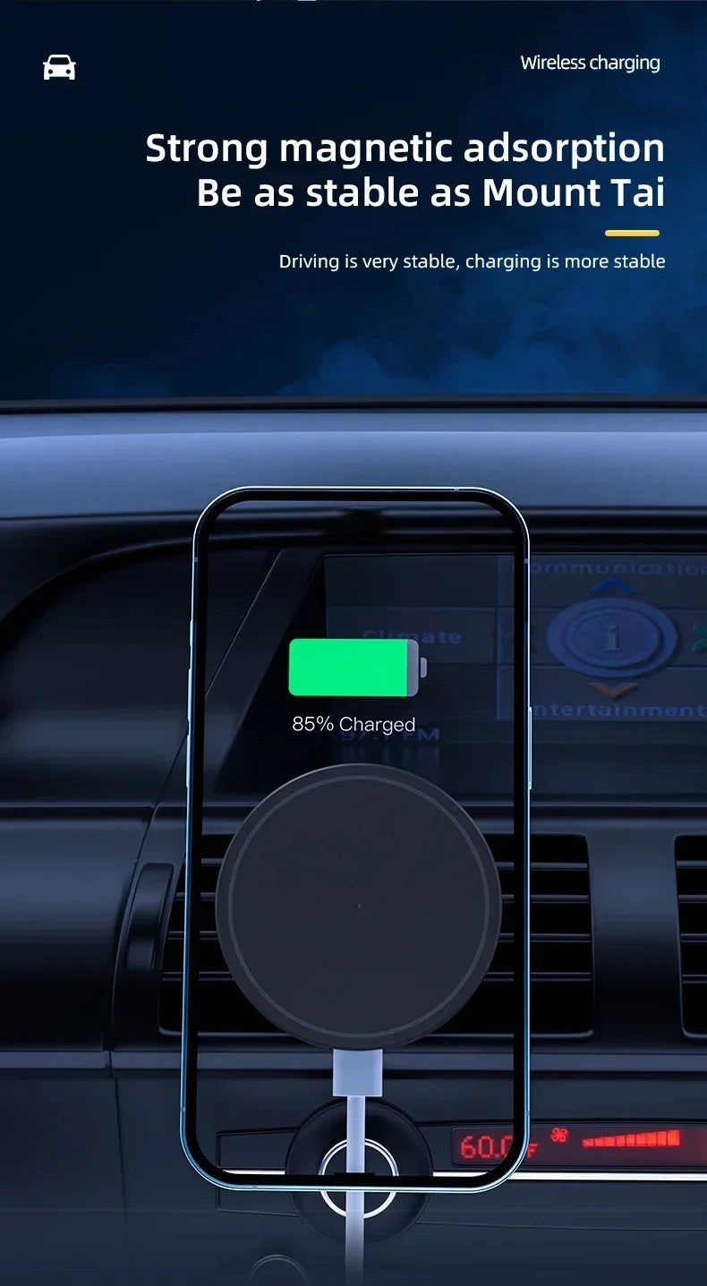 VIKEFON 30W Magnetic Car Wireless Charger For iPhone 12 13 14 15 pro max