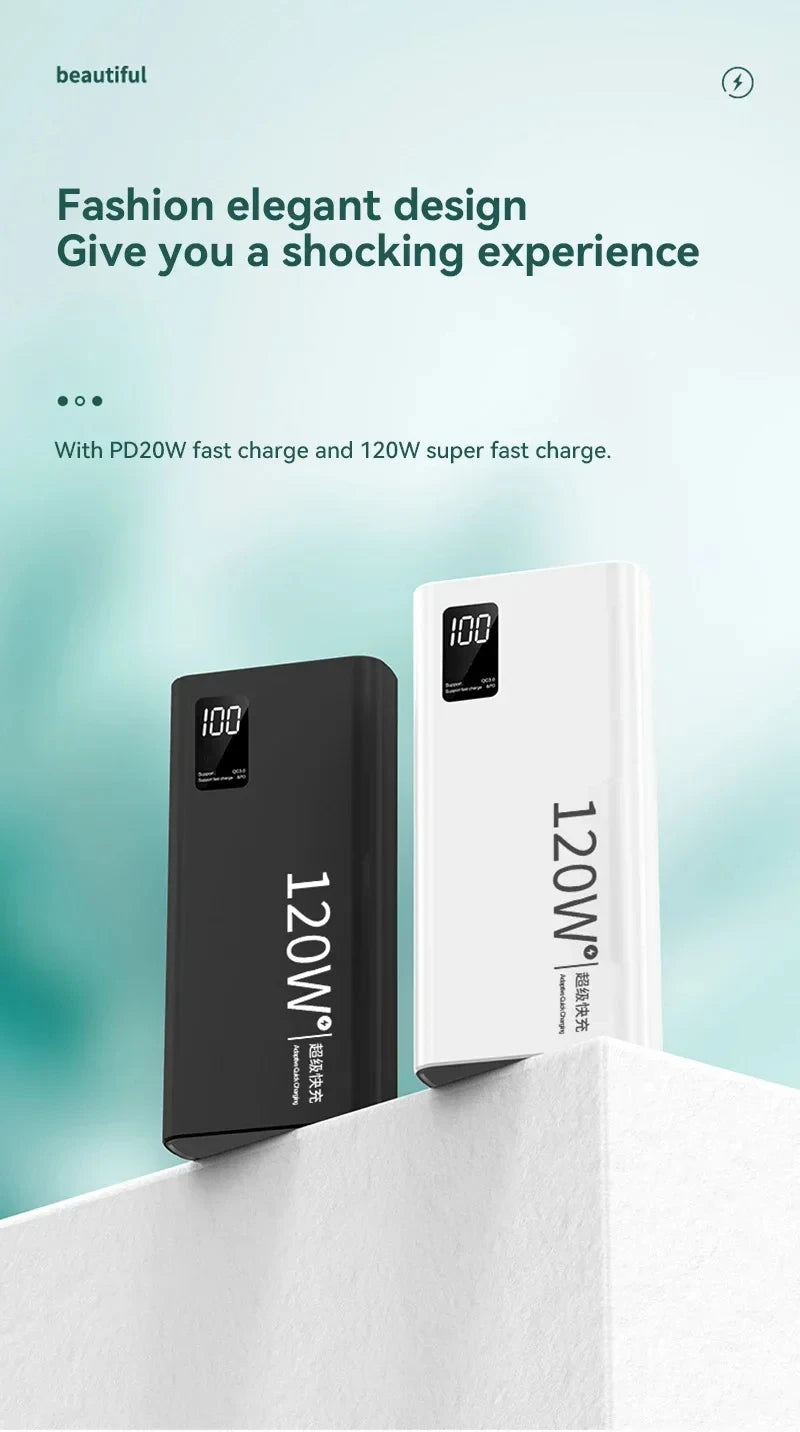 XIAOMI 120W Power Bank 50000mAh High Capacity Fast Charging Powerbank