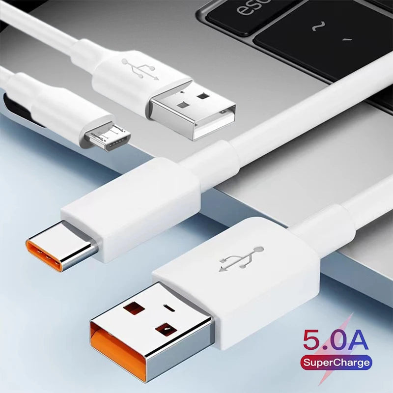 Micro USB Data Cable Type C 6A Fast Charge 1M 2M 3M 5M 8M 10M 12M