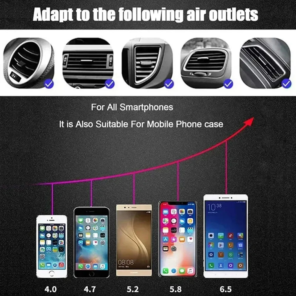 Infrared Induction Car Wireless Charger Stand Car Air Vent Clamp for iPhone 16~12 Pro Max Samsung Galaxy S25/S24 Fast Charging