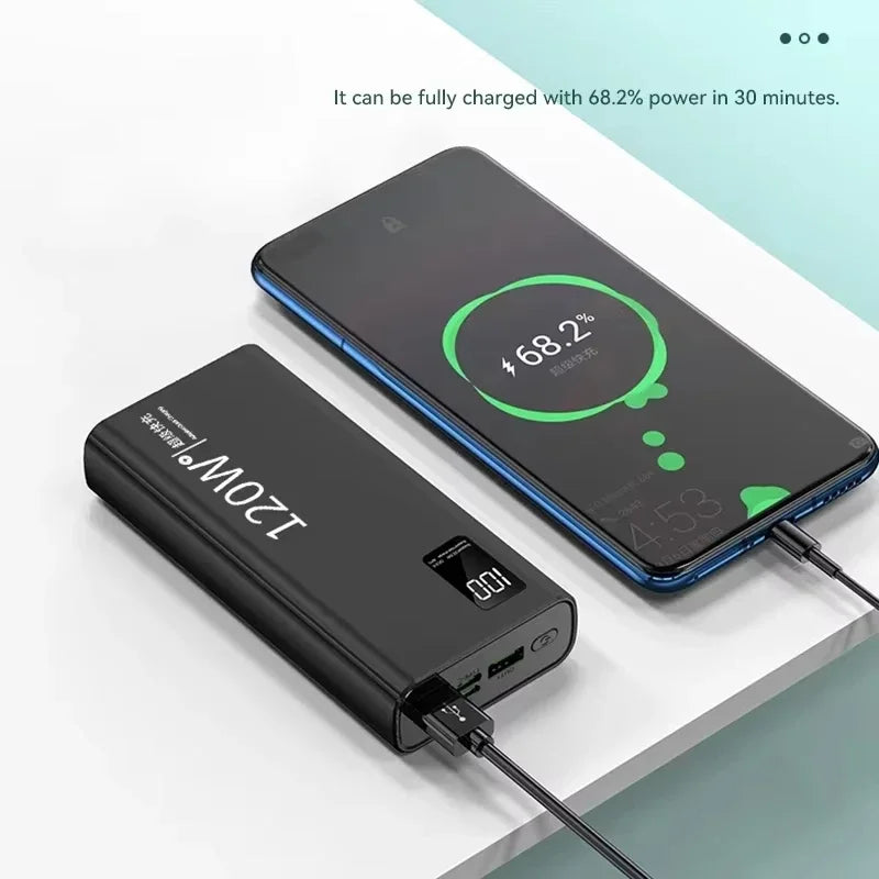 120W High Capacity Power Bank 500000mAh Fast Charger Portable Battery