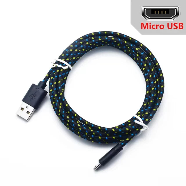 2.4A Micro USB Cable 0.5m/1m/2m/3m Data Sync USB Charge Cable For Samsung