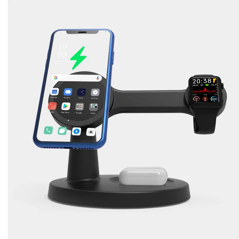 3 In 1 Magnetic Wireless Charger Stand For Magsafe iPhone 16 15 14 13 Pro Max